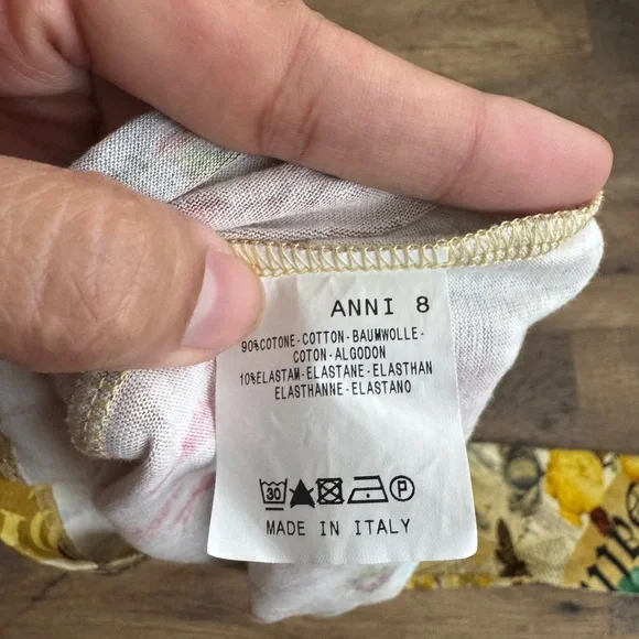 Vintage John Galliano Multicolor Newspaper Floral Print Top - Picture 5 of 5